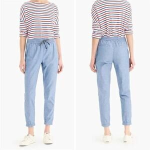 J. Crew Point Sur Seaside Jogger Pants in Chambray Women's Size 4